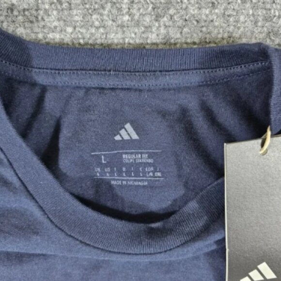 New With Tags Adidas Graphic T-Shirt Logo Print Regular Fit Tee Mens Size L - Picture 2 of 6